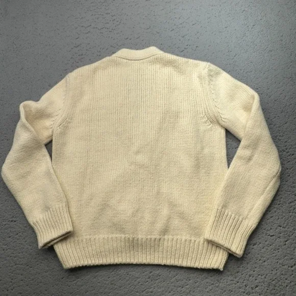 Faherty Ivory Button-Front Wool Cardigan - Picture 11 of 16